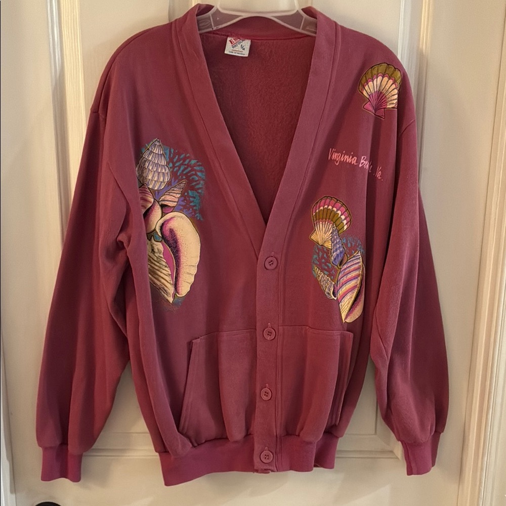 ESY Blush Pink Color Jacket with Embroidered Shell Design - Picture 1 of 7